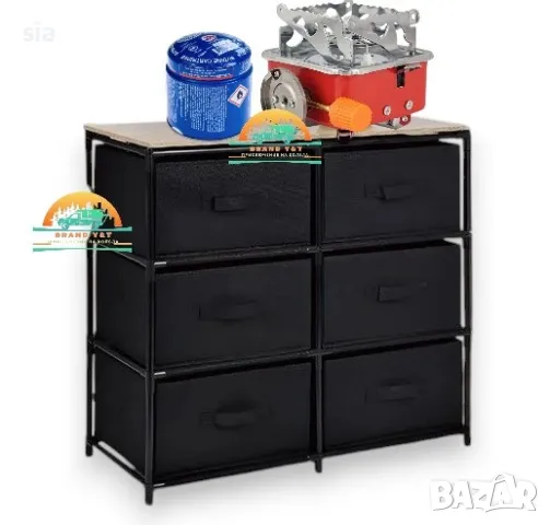 Шкаф с твърд плот за палатка от текстил + 6 чекмеджета , снимка 2 - Къмпинг мебели - 50124745