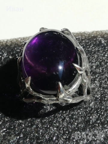 Сребърен пръстен с Аметист 