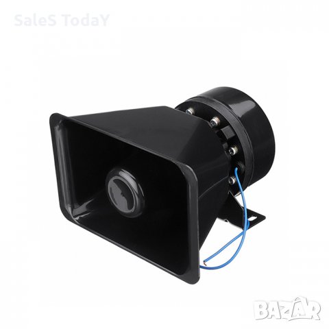 Сирена, Мегафон, Високоговорител, Универсална 5 тона, 12V, 100W, 125dB, черен, снимка 3 - Аксесоари и консумативи - 34608631