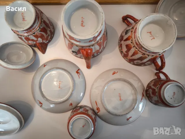 порцеланов сервиз за чай Кутани Япония, снимка 9 - Сервизи - 50409281