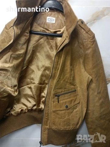 Tom Tailor кожено яке M/S - 75 лв, снимка 7 - Якета - 51979000