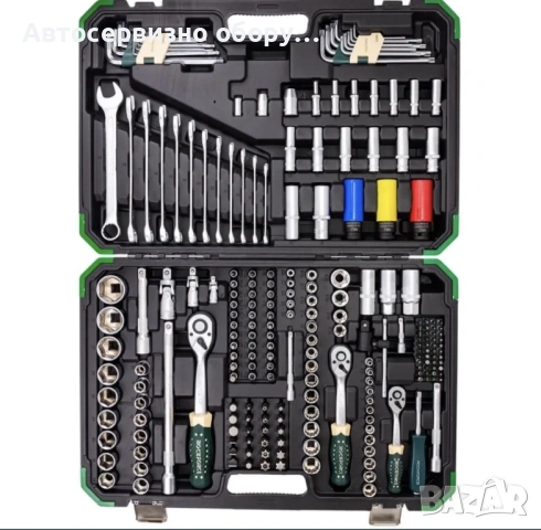 Комплект инструменти – 222 части • Тресчотки : 1/4" • 3/8" • 1/2", снимка 2 - Други инструменти - 53653648