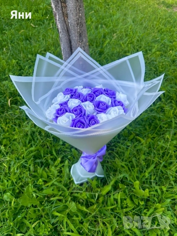 Вечни букети от 25 фоамени рози, снимка 4 - Изкуствени цветя - 51857977