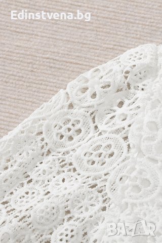 Ефектна дамска блуза в бяло с дълъг ръкав и бродерия, снимка 5 - Блузи с дълъг ръкав и пуловери - 44382635