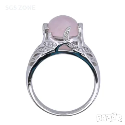 Сребърни Пръстени с Невероятен Морганит от Тайланд, снимка 13 - Колиета, медальони, синджири - 49844750