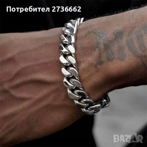 Масивна гривна от стомана , снимка 3 - Гривни - 51511521