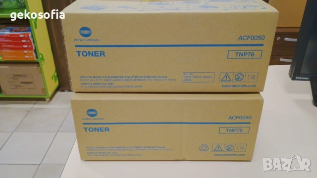 НОВА Голяма Оригинална тонер касета Konica Minolta TNP‑76 Black – 12 000 стр