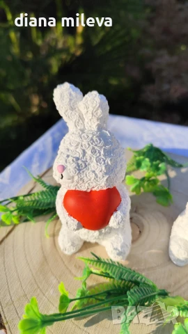 Гипсокерамични Зайчета!, снимка 5 - Декорация за дома - 50748818