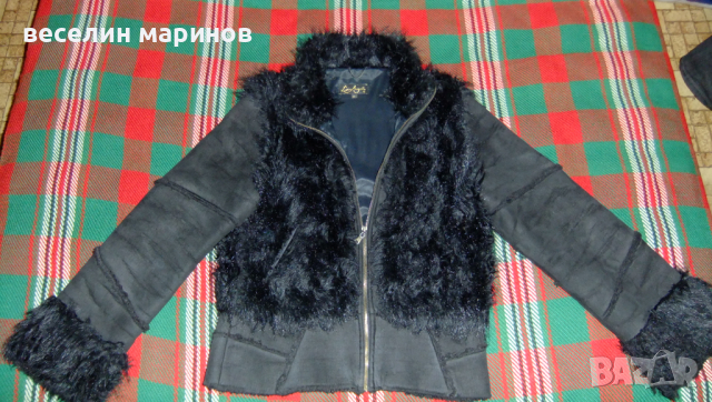 Продавам дамски черен кожух, снимка 1