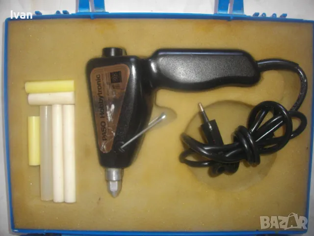 60 вата немски оригинален ЕЛЕКТРИЧЕСКИ ПИСТОЛЕТ ЗА ЛЕПЕНЕ СЪС СИЛИКОН пръчки ф11мм Старо качество , снимка 5 - Други инструменти - 47758737