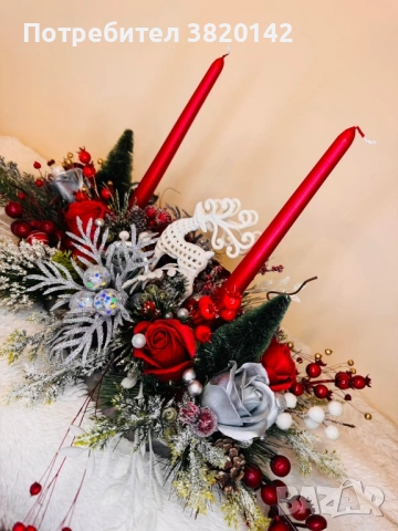 Коледен свещник , снимка 3 - Коледни подаръци - 52372715