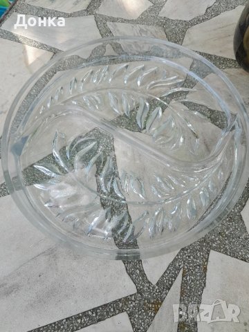 Стъклени чинии за мезета и ваза, снимка 4 - Чинии - 41567201