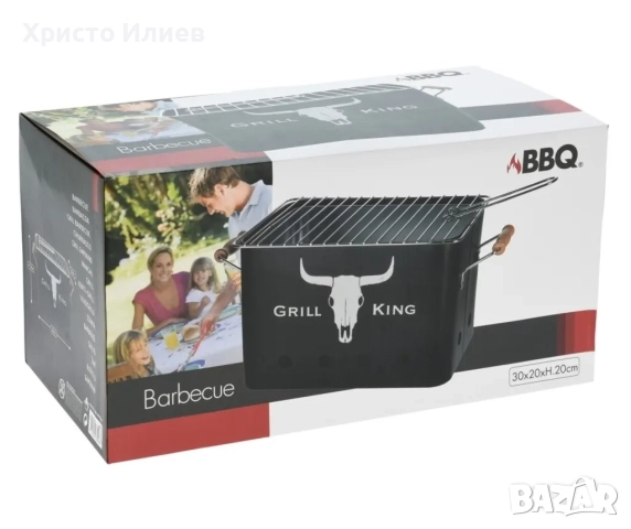 Барбекю с дървени дръжки скара BBQ, снимка 5 - Барбекюта - 51902786