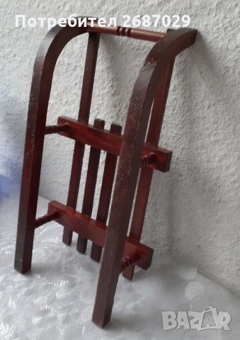 Дървена шейна, декоративна, малка  и елен, снимка 2 - Други - 34656319