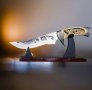 ловен нож колекционерски нож сувенир подарьк на трофейна поставка, снимка 1 - Ножове - 42081709
