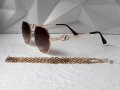 Valentino дамски слънчеви очила Осмоъгълник с верижка синджир, снимка 10