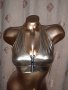 Forever sexy S/M Златисто бюстие винил и кожена черна пола , снимка 4