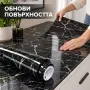 Самозалепващо черно мраморно фолио, снимка 4