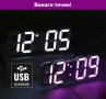 Настолен 3D LED Часовник – час, дата, температура - USB, светещ, снимка 9