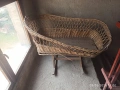 Стара плетена бебешка кошара, снимка 3