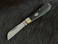 Висококачествен класически сгъваем нож с едно полирано острие. Hawkbill Black Micarta (RR2213), снимка 2