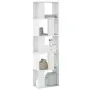 vidaXL Библиотека 5 рафта бяла 45x23,5x162,5 см инженерно дърво, снимка 2