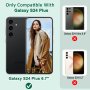 MONASAY Wallet Кожен калъф-портфейл за Samsung Galaxy S24+Plus 5G, 6,7 инча, черен, снимка 4