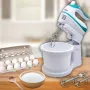 🍰 Миксер с купа, 500W, 5 скорости, Бял/ Син – Вашият незаменим помощник в кухнята 🍰, снимка 1