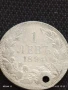 Сребърна монета 1 лев 1894г. Княжество България продупчена за НАКИТ, НОСИЯ, КОЛЕКЦИЯ 26179, снимка 2