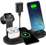 Безжично зарядно устройство 6 в 1, Съвместимо със зарядно за Airpods/iPhone/Apple Watchс,Qi устройст, снимка 1 - Безжични зарядни - 41964944