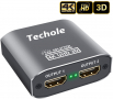 Techole 4K HDMI сплитер - 2-посочен, алуминиев, 1.4 HDCP Bypass, 4K@30Hz 1080P 3D за PS4 Xbox Sky Bo