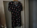 Нова черна флорална мини рокля Zara, размер XS, снимка 12