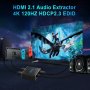 4K 120Hz HDMI 2.1 Audio Extractor 2X1 VRR ALLM HDCP2.3 HDR10 ARC CEC Audio Extractor Switch 2 IN 1 O, снимка 9