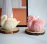 3D Голям лебед Силиконов молд форма за свещи гипс сапун , снимка 2
