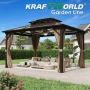 Луксозна Шатра KraftWorld Tenerife – 3×4 м с Твърд Покрив,Мрежа и Завеси, снимка 14