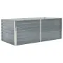 vidaXL Повдигната леха, 160x80x45 см, поцинкована стомана, сива, снимка 1