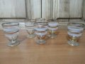 Стари стъклени чашки за ракия , снимка 1 - Антикварни и старинни предмети - 36017336
