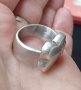 Винтидж / Стар сребърен пръстен с Морганит проба 925 , снимка 8