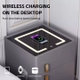 Интелигентно нощно шкафче Smart Heater, сейф, USB и Type-C, Bluetooth, сив, снимка 2