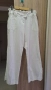 Бял ленен панталон, размер М , снимка 1