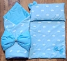 Комплект от памучно портбебе ( одеяло, чувалче),подложка с възглавница, снимка 15