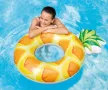 Детски надуваем пояс Intex, Ананасов дизайн, 117 х 86 см, PVC, жълт, снимка 1