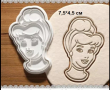 Пепеляшка Cinderella принцеса момиче пластмасов резец форма фондан тесто бисквитки, снимка 1 - Форми - 36290127