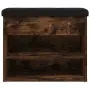 vidaXL Пейка за обувки, опушен дъб, 62x32x50 см, инженерно дърво, снимка 5