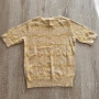 Дамски пуловер Lucky Brand, размер M, жълт, плетен с къс ръкав, снимка 8