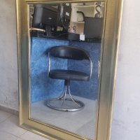 Голямо огледало със широка златиста рамка , снимка 2 - Декорация за дома - 41798618