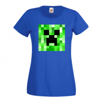 Дамска тениска Creeper Face 2 майнкрафт Minecraft,Игра,Забавление,подарък,Изненада,Рожден Ден., снимка 6 - Тениски - 36520628