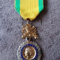 Френски сребърен с позлата военен орден медал 1870 , снимка 2 - Антикварни и старинни предмети - 41344277