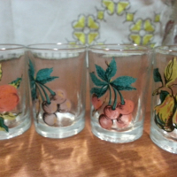Ретро стъклени чаши , снимка 4 - Антикварни и старинни предмети - 44797352