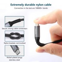 Nimaso USB 3.0 към USB Type C, 3.0 A кабел за бързо зареждане -100 см, снимка 4 - USB кабели - 40198555